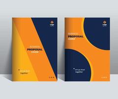 Business Proposal cover Design template adept for mulitpurpose Projects vector