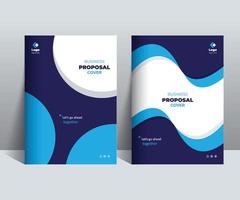 Clean and modern Proposal  cover Design Template adept for multipurpose Projects vector