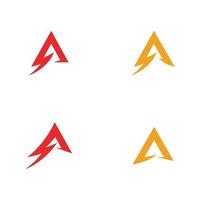 A Letter Lightning Logo vector