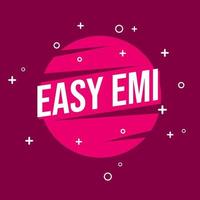 Easy EMI installments banner template design vector