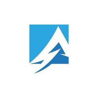 A Letter Lightning Logo vector