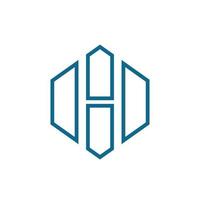 H Logo Hexagon illustration Icon vector