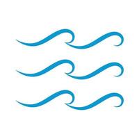 Water wave icon vector