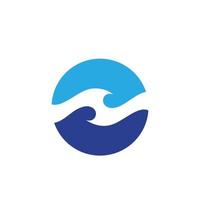 Water wave icon vector