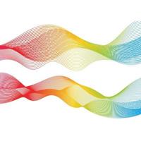 Abstract smooth color wave vector