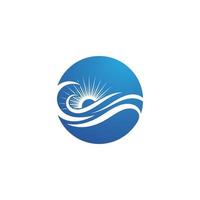 Water wave icon vector