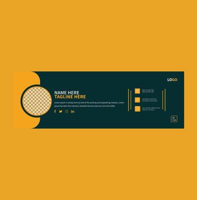 Email signature design or email footer design and personal facebook cover design template