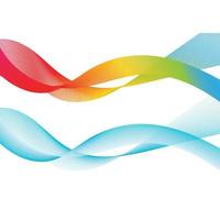 Abstract smooth color wave vector