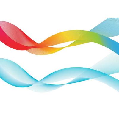 Abstract smooth color wave vector