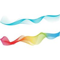 Abstract smooth color wave vector