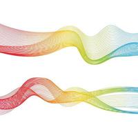 Abstract smooth color wave vector