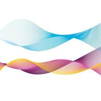 Abstract smooth color wave vector