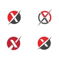 X Letter Logo Template vector icon