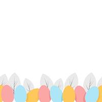 Seamless border of colorful Easter eggs vector