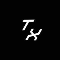 tx logo monograma con arriba a abajo estilo moderno diseño modelo vector