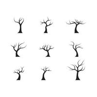 Logos of green Tree leaf ecology vector