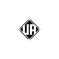 Monogram logo design with diamond square shape vector