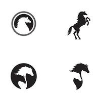 icono de vector de plantilla de logotipo de caballo