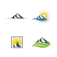 logotipo de icono de montaña vector