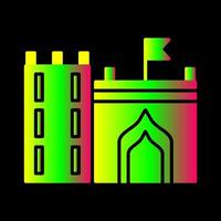 Castle with Flag Unique Vector Icon