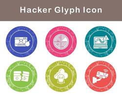 conjunto de iconos de vector de hacker