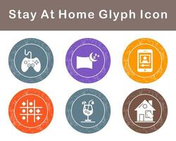 Stay At Home Vector Icon Set