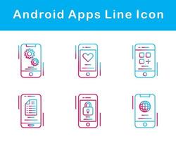 androide aplicaciones vector icono conjunto