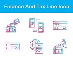 Finanzas y impuesto vector icono conjunto