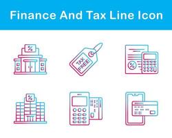 Finanzas y impuesto vector icono conjunto