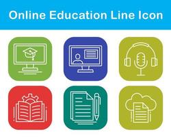 Online Education Vector Icon Set