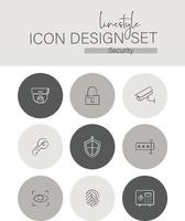 Linestyle Icon Design Security vector