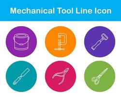 mecánico herramienta vector icono conjunto