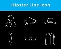 hipster vector icono conjunto