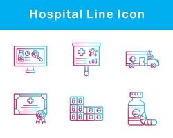 hospital vector icono conjunto