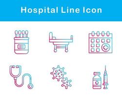 hospital vector icono conjunto