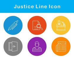 Justice Vector Icon Set