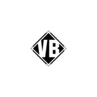 Monogram logo design with diamond square shape vector