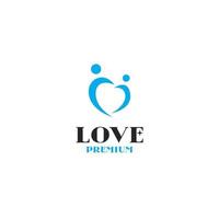 Love and people icon logo design vector illustration