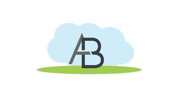 alfabeto letras iniciales monograma logo ab, ba, a y b vector