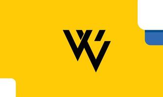 Alphabet letters Initials Monogram logo WV, VW, W and V vector
