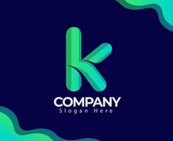 creativo excelente moderno k letra logo diseño plantilla, prima concepto diseño con 3d estilo. profesional excelente creativo mínimo letra k logo diseño. vector