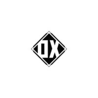 Monogram logo design with diamond square shape vector