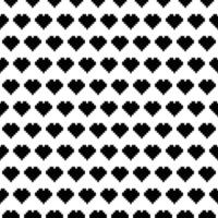 Seamless Pixel Heart Pattern Swatch vector