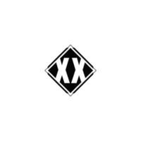 Monogram logo design with diamond square shape vector