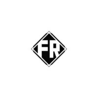 Monogram logo design with diamond square shape vector