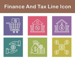 Finance And Tax Vector Icon Set