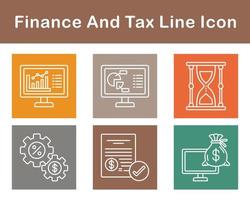 Finance And Tax Vector Icon Set