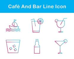 café y bar vector icono conjunto