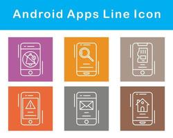 androide aplicaciones vector icono conjunto