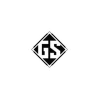 Monogram logo design with diamond square shape vector